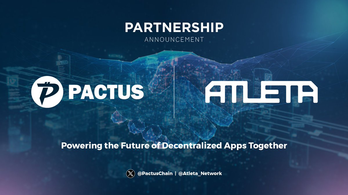 Pactus Blockchain (@pactuschain) on Twitter photo 📢 Pactus Partners with Atleta!
We’re excited to announce a partnership with <a href="/Atleta_Network/">Atleta Network</a>, a cutting-edge sports and Web3 platform.
Stay tuned for further updates! ⚡
#Pactus #Atleta #Web3 #Blockchain #SportsTech 📢 Pactus Partners with Atleta!
We’re excited to announce a partnership with <a href="/Atleta_Network/">Atleta Network</a>, a cutting-edge sports and Web3 platform.
Stay tuned for further updates! ⚡
#Pactus #Atleta #Web3 #Blockchain #SportsTech
