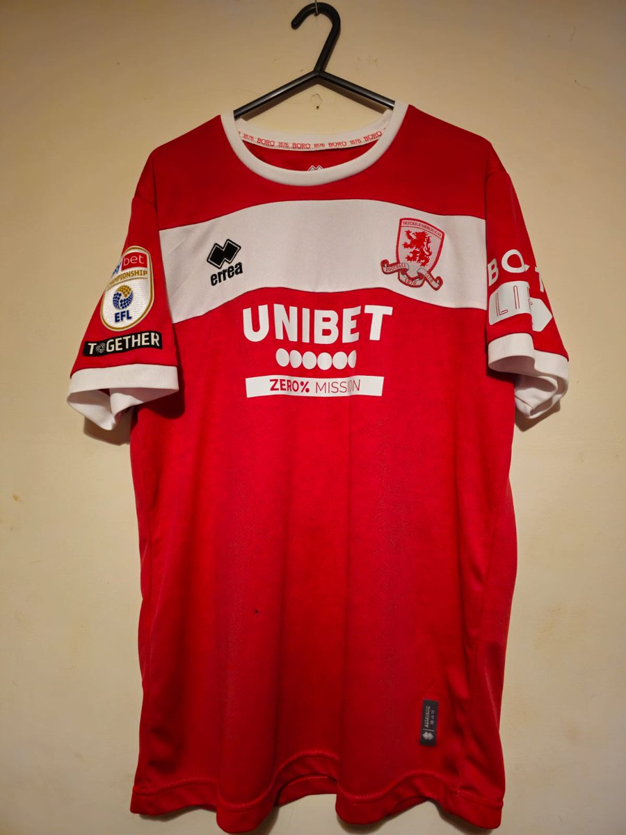FrancksGal's tweet photo. Thank you so much to @ryangiles7 and @Boro for Ryan's matchworn shirt (from the home game against QPR on 11/03/25) signed by all the squad. This is such an awesome birthday present to be given a matchworn shirt by my favourite player! Beautiful! I love it!!! 😍❤️#Boro #UTB #RG28 https://t.co/CmszEWGteV