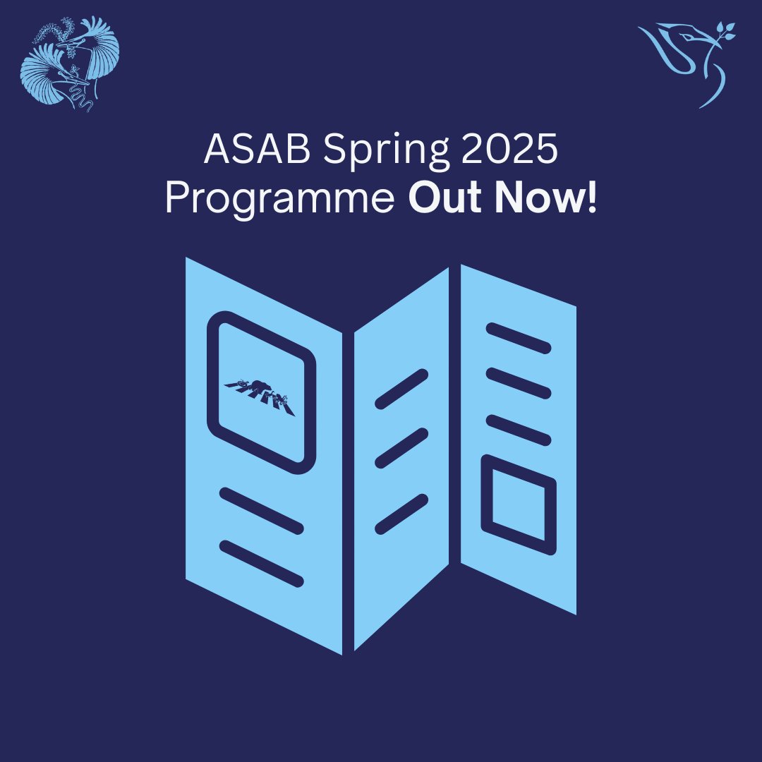 Our #ASABSpring2025 programme is out now!

Want to find out when you're presenting, how to get to LJMU, or what to do in Liverpool? Well its all in here 😉

Go check out the up to date versions on our ASAB conference website 🔗 asabspring2025.github.io