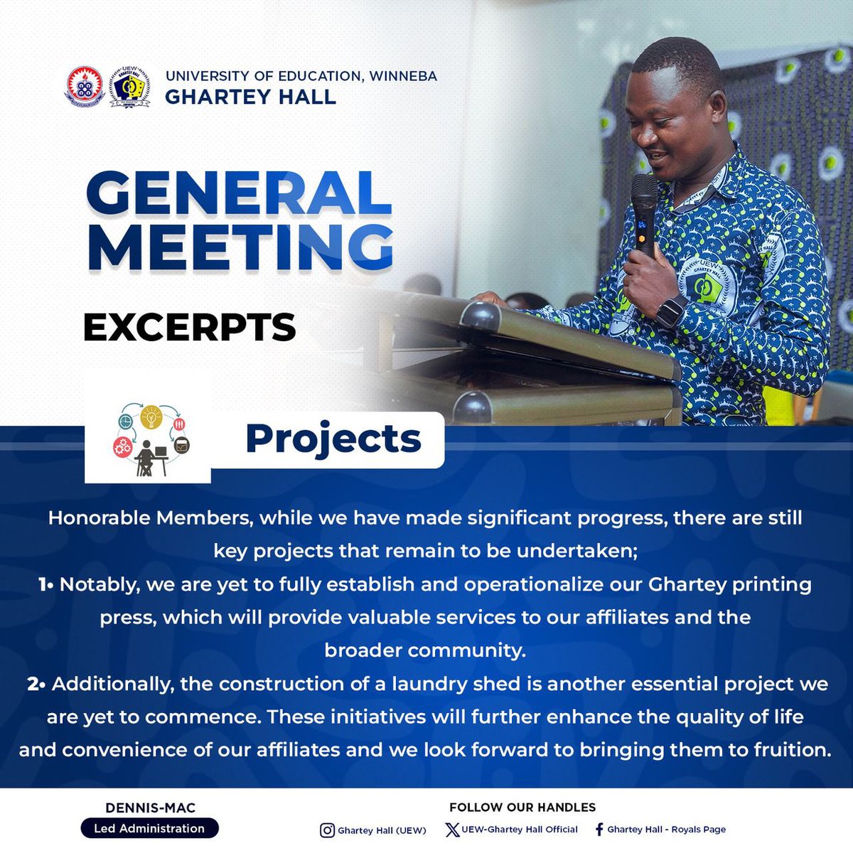 Excerpts from first General meeting