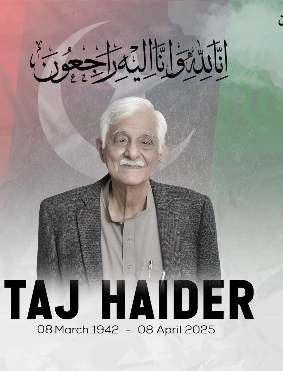 RIP Senator Taj Haider, an upright politician and voice of reason.