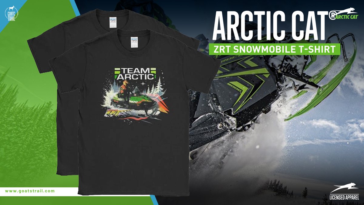 GoatsTrail's tweet image. Retro sled vibes, modern-day comfort. 👊❄️ The TEAM ARCTIC CAT® ZRT Tee is for the true trail legends who still remember that 2-stroke roar. 🏁

🔥 Grab yours now ➡️ goatstrail.com/collections/ar…

#TeamArctic #ZRT #SnowmobileLife #SledHead #TrailBoss #VintageVibes #ArcticCatApparel