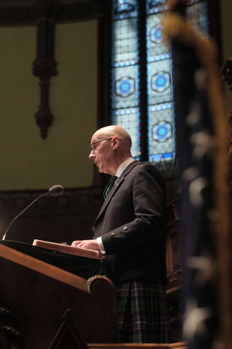 First Minister (@scotgovfm) on Twitter photo The Kirkin O’ the Tartan service involves blessing various tartans and is a longstanding ceremonial part of #TartanWeek.
Ahead of the Tartan Day parade last week, First Minister <a href="/JohnSwinney/">John Swinney</a> delivered a reading to guests at Fifth Avenue Presbyterian Church. The Kirkin O’ the Tartan service involves blessing various tartans and is a longstanding ceremonial part of #TartanWeek.
Ahead of the Tartan Day parade last week, First Minister <a href="/JohnSwinney/">John Swinney</a> delivered a reading to guests at Fifth Avenue Presbyterian Church.