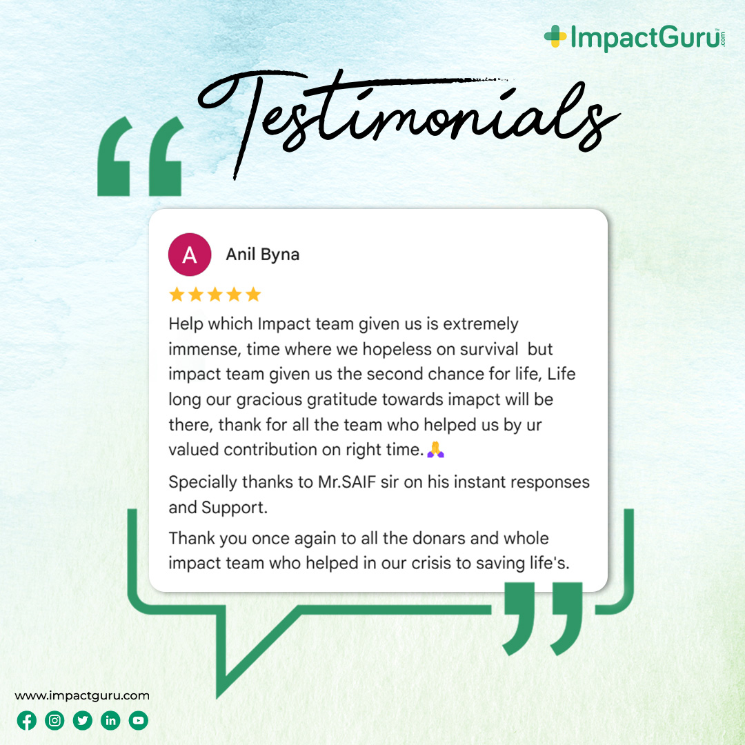 ImpactGuru's tweet photo. Good things take time, but great efforts always pay off. Keep going, we’ve got your back!

#ImpactGuru #Testimonial #AlwaysHelp https://t.co/ewsQlY77rL