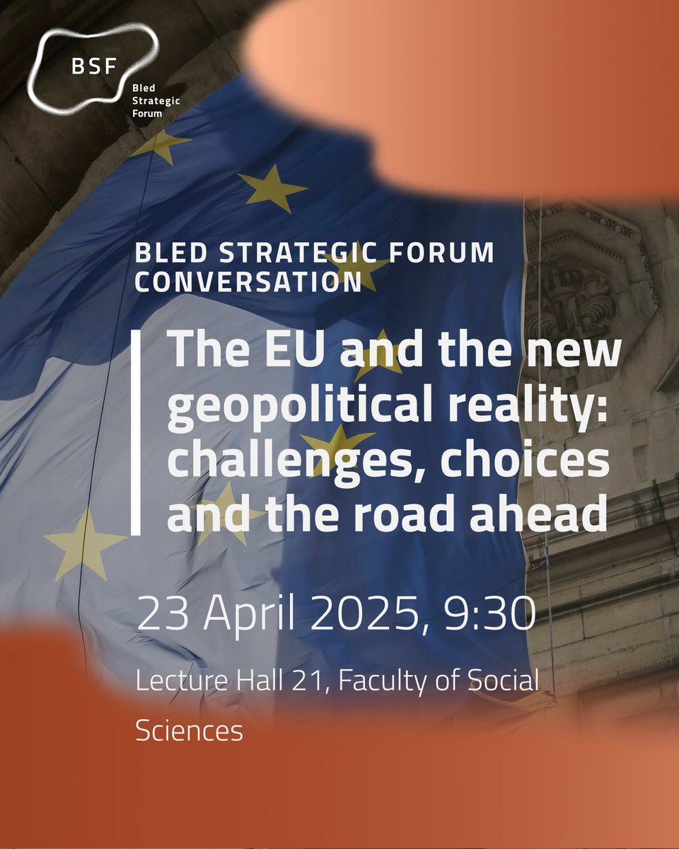 🚨 Don’t miss this Bled Strategic Forum Discussion <a href="/MZEZ_RS/">MFEA Slovenia</a>
📅 23 April 2025 at 9:30
📍 <a href="/FDVLjubljana/">FDV</a>
featuring Amb <a href="/ValedeAlmeidaEU/">ValedeAlmeidaEU</a>  – one of Europe’s top diplomats &amp; author of “The Divorce of Nations”. 🎟️RSVP by 17.4.: form.jotform.com/250972141693359