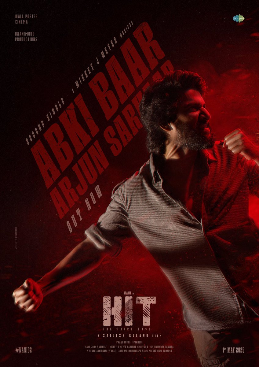 cinema_strictly's tweet photo. Lil something to start the  heat. 
Fireworks on 14th. 
All hell breaks loose on May 1st. 

#AbKiBaarArjunSarkaar full song is here. 

https://t.co/g8DiDKCMq7 

#HIT3 https://t.co/WCpadHmBrR