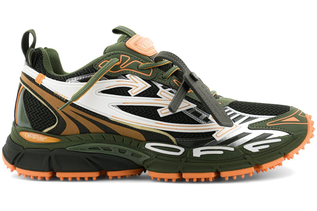 FashionzLn's tweet photo. Off-White “Be Right Back” Sneaker – Military Green &amp; Peach Edition 🪖🔥 https://t.co/aHnZARLxvQ