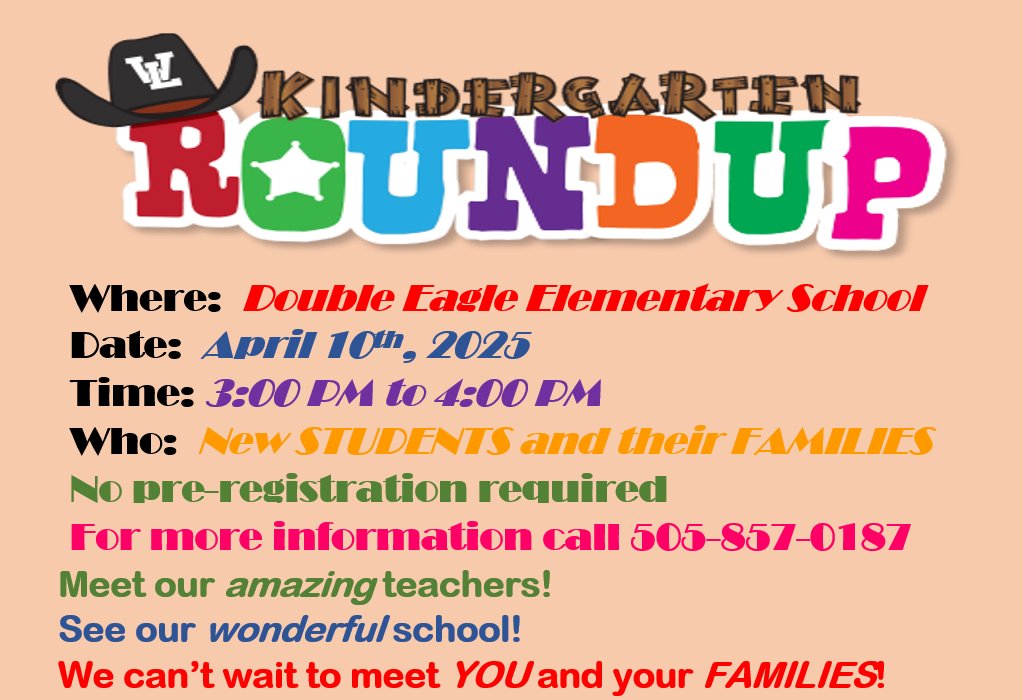 New Kinder Families join us tomorrow for our Kinder Roundup! We can't wait to meet our new Eagles!
