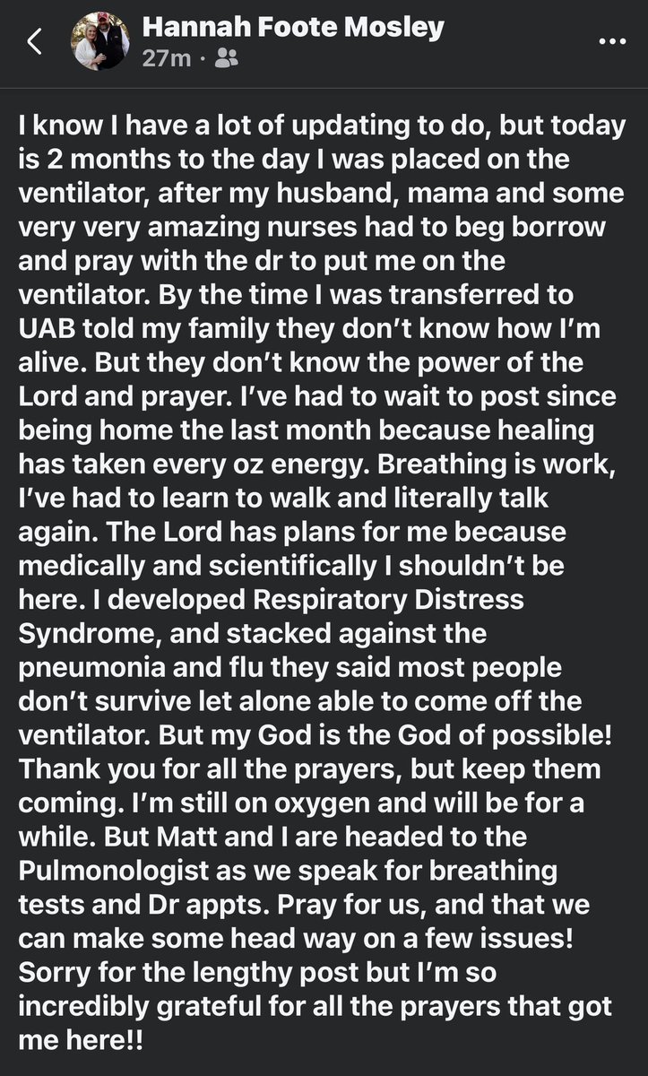 MosesMosley's tweet photo. I haven’t posted an update about Hannah in a minute but I figure I’d let her tell you herself! #PrayForHannah https://t.co/p7DtbhAhz8