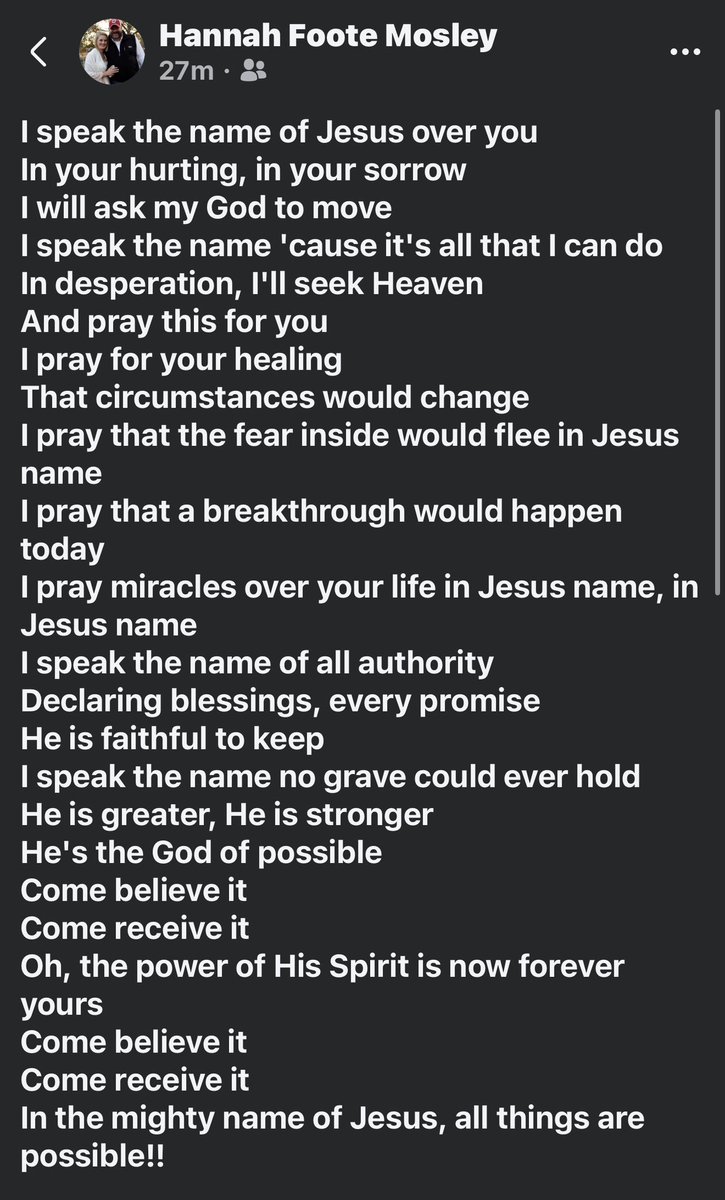 MosesMosley's tweet photo. I haven’t posted an update about Hannah in a minute but I figure I’d let her tell you herself! #PrayForHannah https://t.co/p7DtbhAhz8
