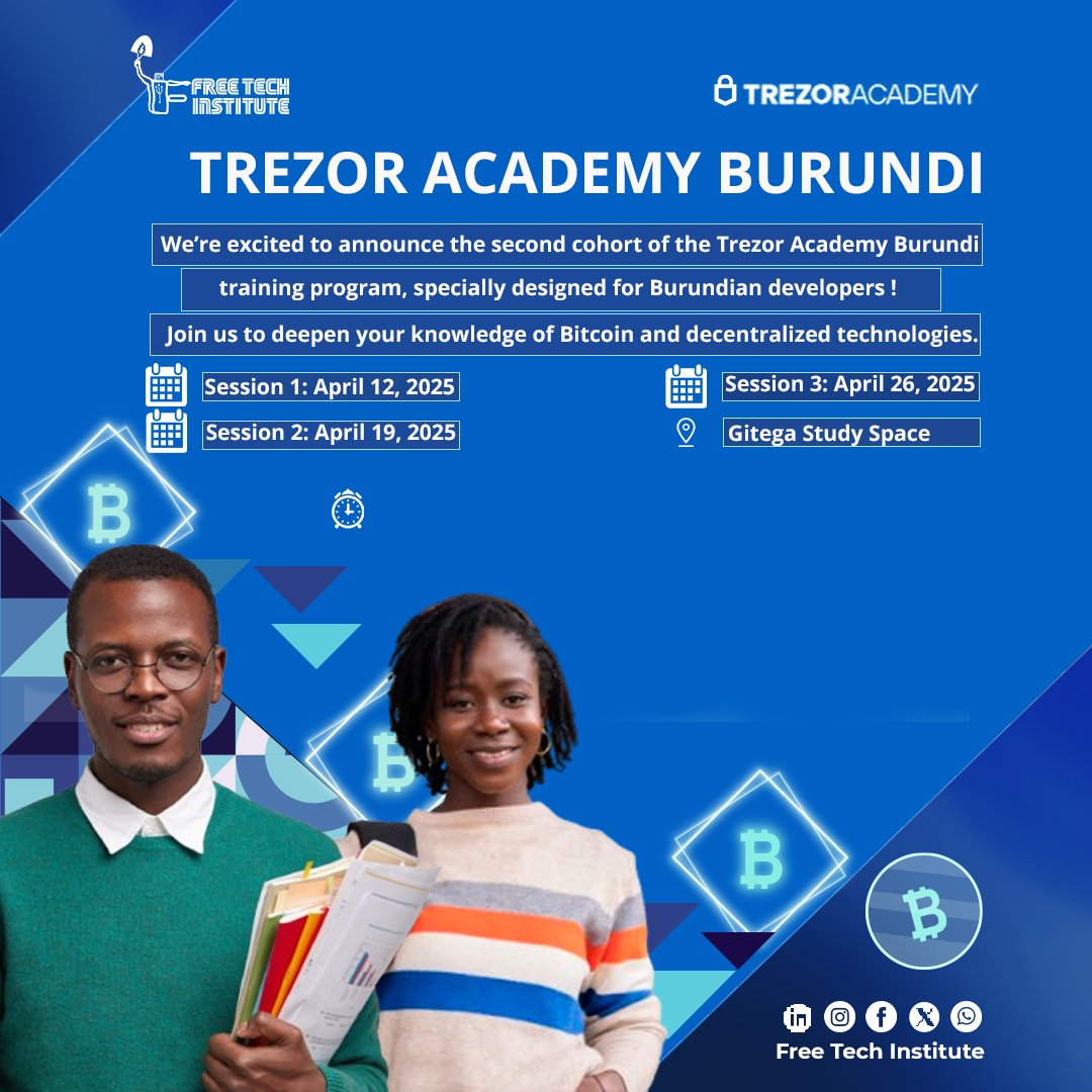 Free Tech Institute (@freeti_bdi) on Twitter photo Here we go with the second cohort of <a href="/TrezorAcademy/">Trezor Academy</a> Burundi — but this time, it will be introduced to Burundian developers 👨💻👩💻. Here we go with the second cohort of <a href="/TrezorAcademy/">Trezor Academy</a> Burundi — but this time, it will be introduced to Burundian developers 👨💻👩💻.