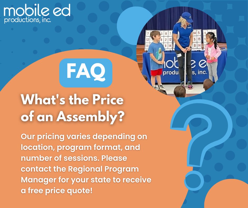 MobileEdProd's tweet image. Our Regional Program Managers are happy to provide pricing upon request! ☎️ Click here to contact us today: mobileedproductions.com/book-your-mobi… #MobileEd #MobileEdMagic #faq #education #school