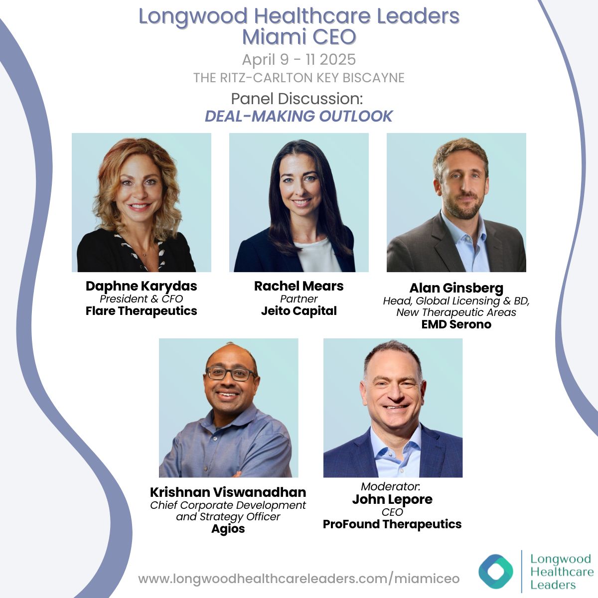 Our CEO, John Lepore, is moderating a panel discussion at the <a href="/LongwoodLeaders/">Longwood Healthcare Leaders</a> #MiamiCEO meeting where panelists will share expert insights on emerging trends on partnerships and the future of deal-making in biopharma. Details: bit.ly/425tPFL #longwoodhealthcareleaders