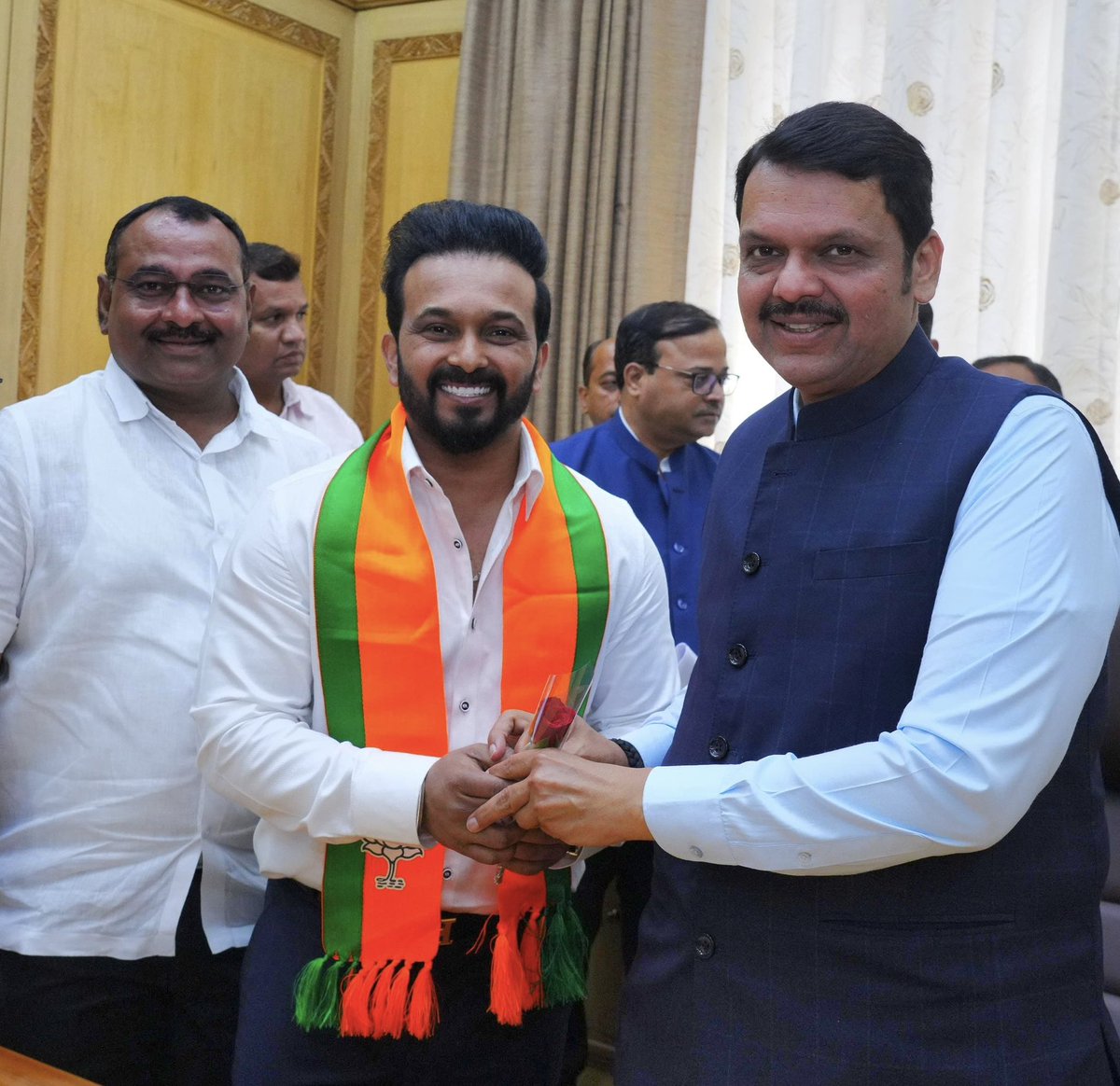 IamKedar (@jadhavkedar) on Twitter photo Honoured to officially join the Bharatiya Janata Party!
It was a privilege to meet Hon. Chief Minister <a href="/Dev_Fadnavis/">Devendra Fadnavis</a> ji and seek his blessings.
We had a meaningful conversation on development, youth empowerment, sports, and our shared vision for the future.
Excited to Honoured to officially join the Bharatiya Janata Party!
It was a privilege to meet Hon. Chief Minister <a href="/Dev_Fadnavis/">Devendra Fadnavis</a> ji and seek his blessings.
We had a meaningful conversation on development, youth empowerment, sports, and our shared vision for the future.
Excited to