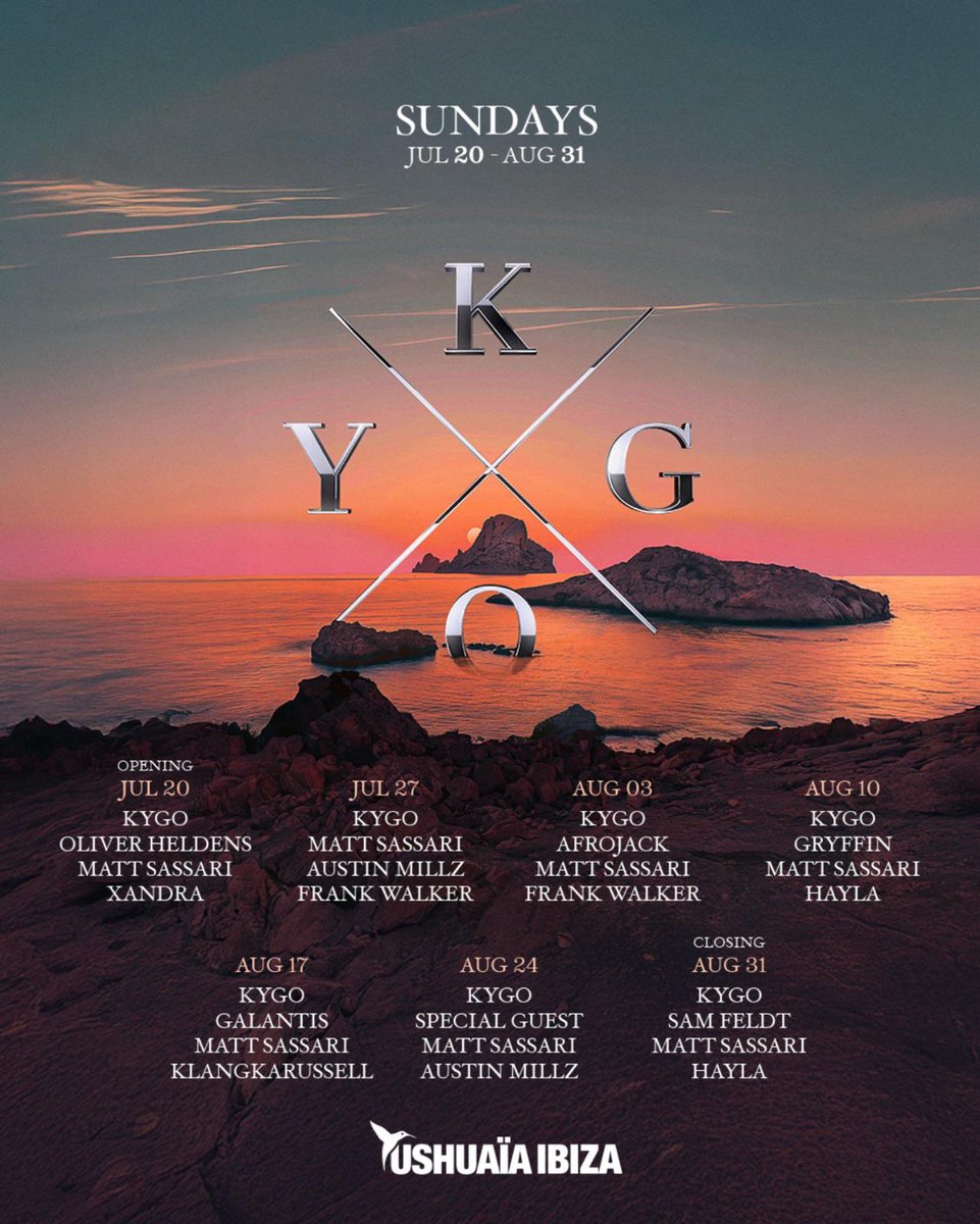 Excited to bring some friends and a few of my favorite artists to Ibiza this summer! See you at <a href="/ushuaiaibiza/">Ushuaïa Ibiza Official</a> 🙏🏼

Full lineup out now🔥