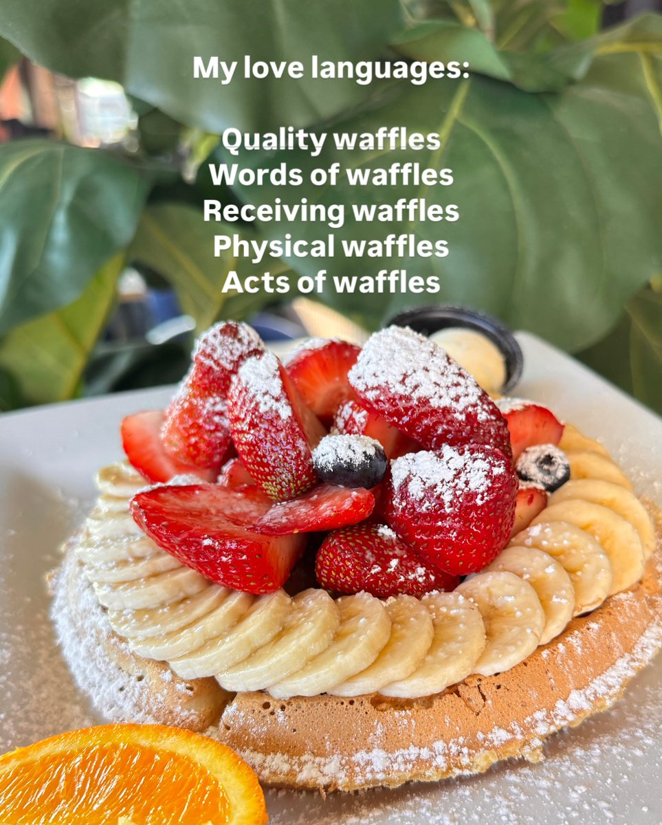 Kekes's tweet image. Love comes in many forms — mine just happens to be breakfast ♡

#lovelanguages #kekesbreakfastcafe #waffles #coffee