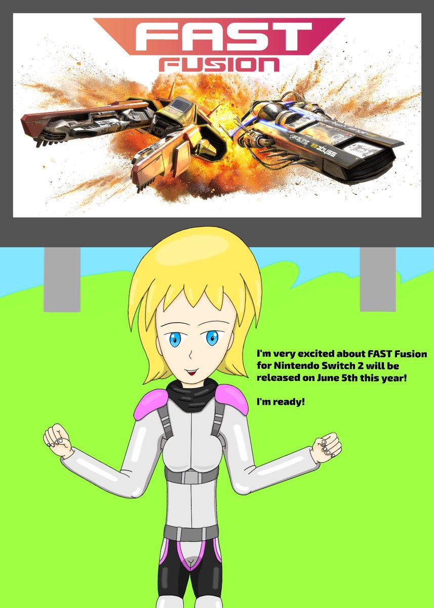 MagiaNights's tweet photo. Christina hearing the news of the FAST Fusion has been announced and set to be released on 5th June 2025 for Nintendo Switch 2.
#FASTFusion #NintendoSwitch2 #FASTRMX #ShinenMultimedia #AGRacing #Futuristic https://t.co/nxqcqoBhYg