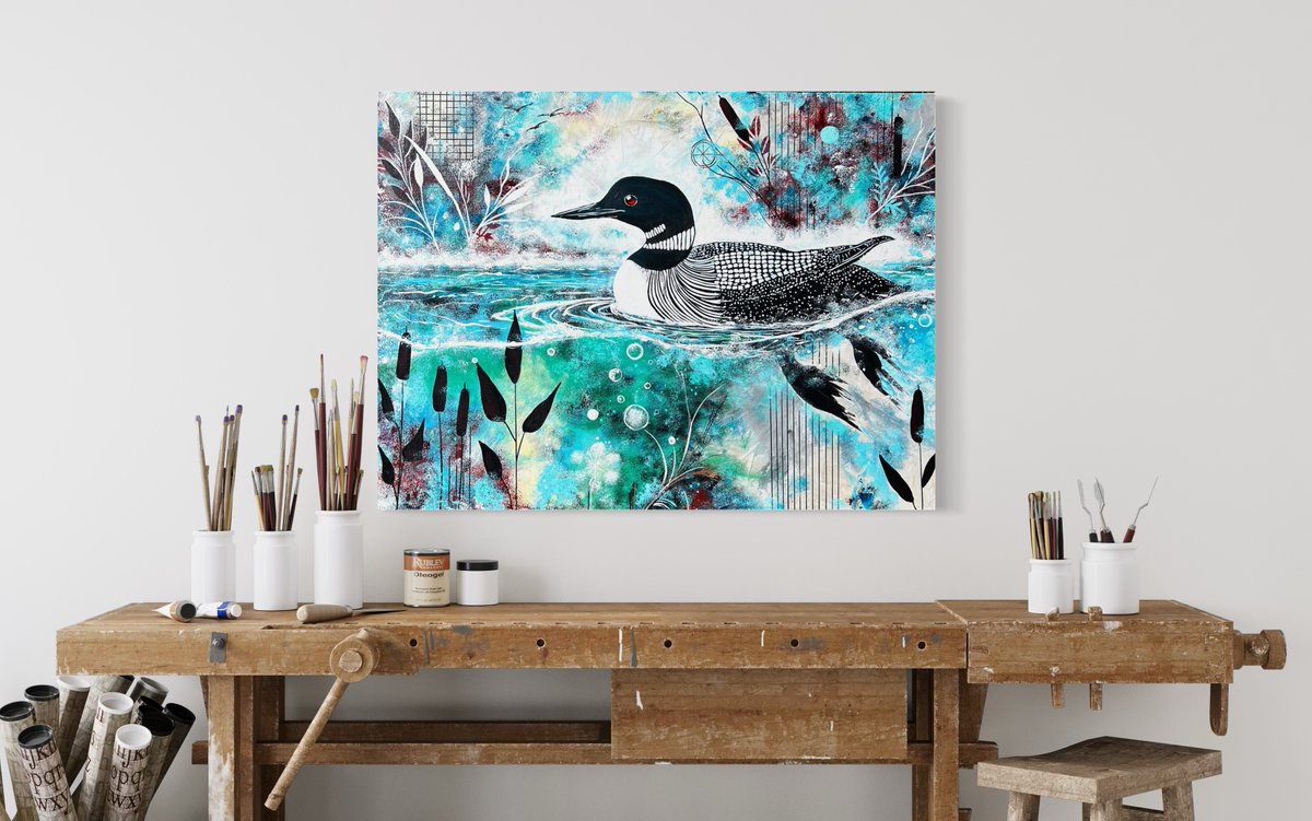 ByAsh556054's tweet photo. 🌿 L’Appel du Silence – une œuvre inspirée du huard, totem de l’intuition et du calme sacré.
Chaque détail est un souffle du Nord, une invitation à écouter l’intérieur.
✨ Disponible en NFT : https://t.co/YNlDn4dtNC
#ByAsh #NFTArt #TotemicWisdom #Huard #openseacollection https://t.co/MaDkNxVkNA