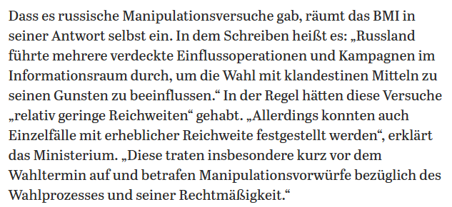 JoernPL's tweet photo. (8) Gleichzeitig, und das ist durchaus dann wiederum erstaunlich, räumt das @BMI_Bund in seinen Antworten an @KonstantinNotz ein, dass es durchaus erfolgreiche #Manipulationen der #BTW25 gegeben habe, hier die entsprechende Passage 👇 https://t.co/9ZXhmiBkO6