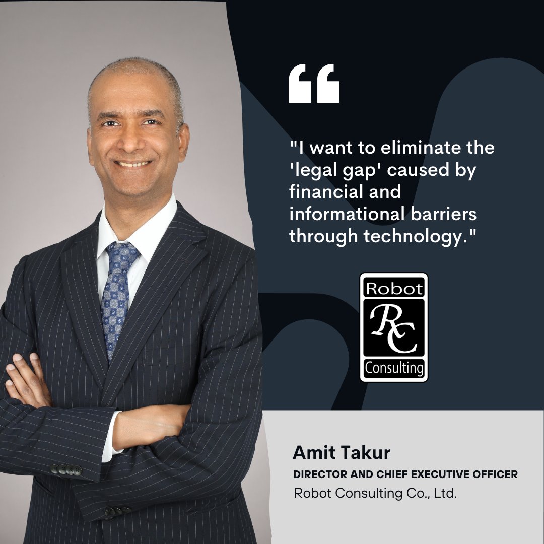 RobotConsult_EN's tweet image. Introducing the Executive Team of Robot Consulting Co., Ltd.🤖✨

“I want to eliminate the ‘legal gap&apos; caused by financial and informational barriers through technology.&quot;

Amit Takur, Director and Chief Executive Officer of Robot Consulting Co., Ltd.💡

#RobotConsulting #AI
