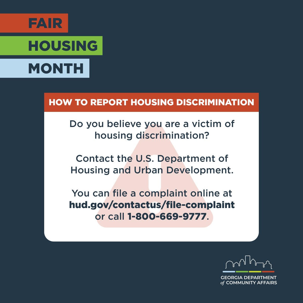 This week, learn more about the #FairHousingAct, and understand your rights as it applies to housing opportunities. #FairHousingMonth