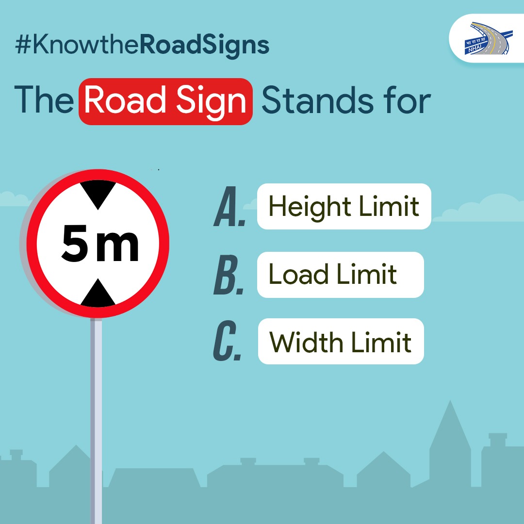 NHAI_Official's tweet photo. Driving safely on National Highways requires an understanding of vital #roadsigns. Can you identify the correct road sign?
Share your answer and spread the word about road safety! #NHAI #KnowtheRoadSigns https://t.co/osWnQbMw6G
