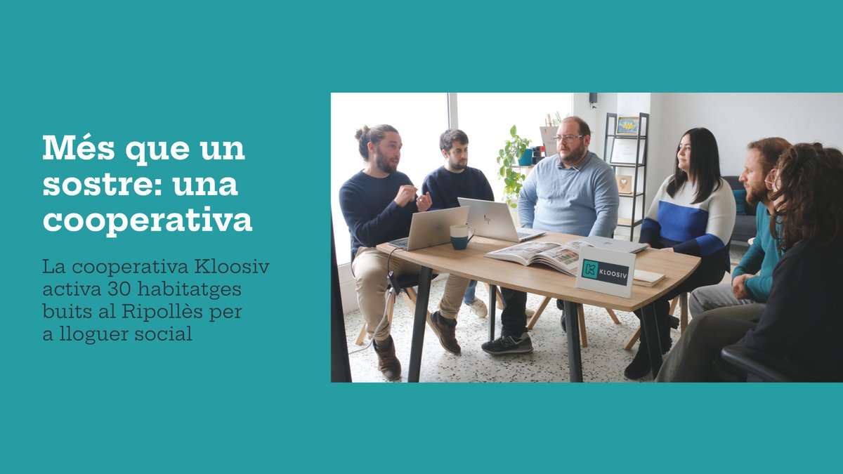 CoopCat (@cooperativescat) on Twitter photo Quan l’habitatge és una necessitat, el cooperativisme ofereix una resposta.
A <a href="/kloosiv/">Kloosiv Coop🏠👪</a>, activen pisos buits en entorns rurals com el Ripollès i els posen al servei de persones amb dificultats per accedir a un lloguer social.
T'expliquem més ⬇️ Quan l’habitatge és una necessitat, el cooperativisme ofereix una resposta.
A <a href="/kloosiv/">Kloosiv Coop🏠👪</a>, activen pisos buits en entorns rurals com el Ripollès i els posen al servei de persones amb dificultats per accedir a un lloguer social.
T'expliquem més ⬇️