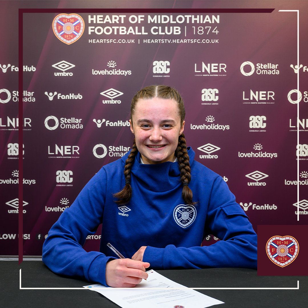 ✍️ We are delighted to announce that 17-year-old Academy graduate Olivia Chomczuk has penned her first professional contract with the club, signing a deal until the summer of 2027. 

👏 Congratulations, Olivia! 

ℹ️ tinyurl.com/2p9m79c6 

🤝 <a href="/WeeJambos/">Hearts B & Academy</a>