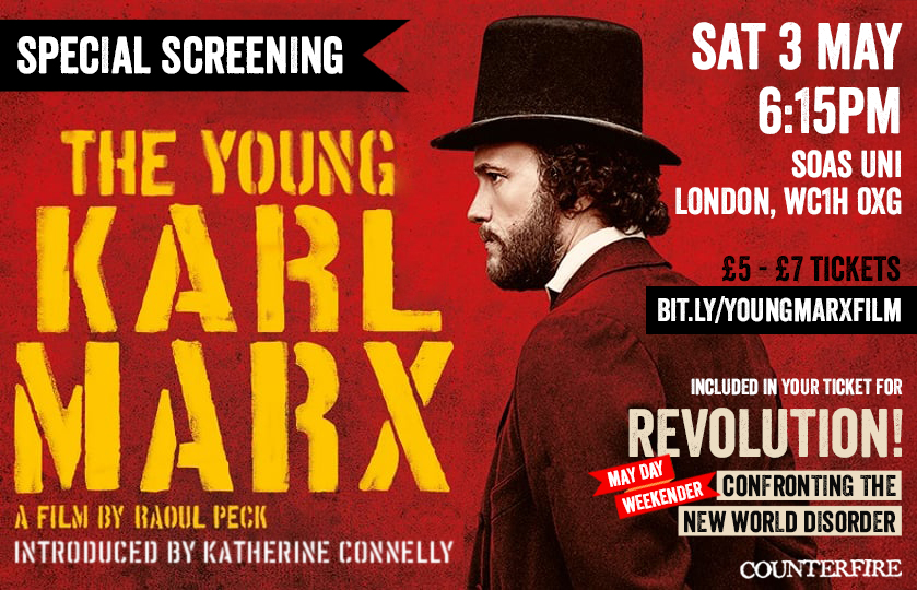 I am looking forward SO MUCH to introducing "The Young Karl Marx"!!! Being screened <a href="/counterfireorg/">Counterfire</a>'s  two-day Revolution event. Book now to join the Revolution: eventbrite.co.uk/e/revolution-m…