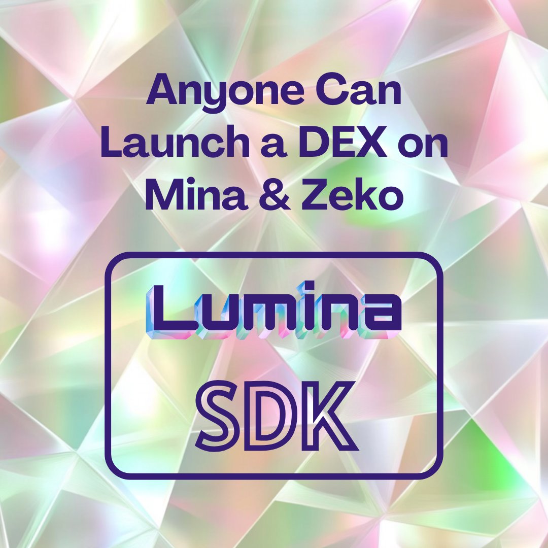 LuminaDEX (@luminadex) on Twitter photo The LuminaDEX SDK is here sdk.luminadex.com π
Now anyone can launch a DEX and earn swap fees on <a href="/MinaProtocol/">Mina Protocol (httpz) πͺΆ</a> & <a href="/ZekoProtocol/">Zeko Protocol (httpz)</a>, powered by <a href="/LuminaDEX/">LuminaDEX</a> π
Itβs never been easier to build with Mina π οΈ The LuminaDEX SDK is here sdk.luminadex.com π
Now anyone can launch a DEX and earn swap fees on <a href="/MinaProtocol/">Mina Protocol (httpz) πͺΆ</a> & <a href="/ZekoProtocol/">Zeko Protocol (httpz)</a>, powered by <a href="/LuminaDEX/">LuminaDEX</a> π
Itβs never been easier to build with Mina π οΈ