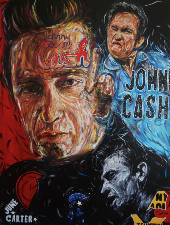 Art of the Day: "Johnny Cash". Buy at: ArtPal.com/petergraysart?…