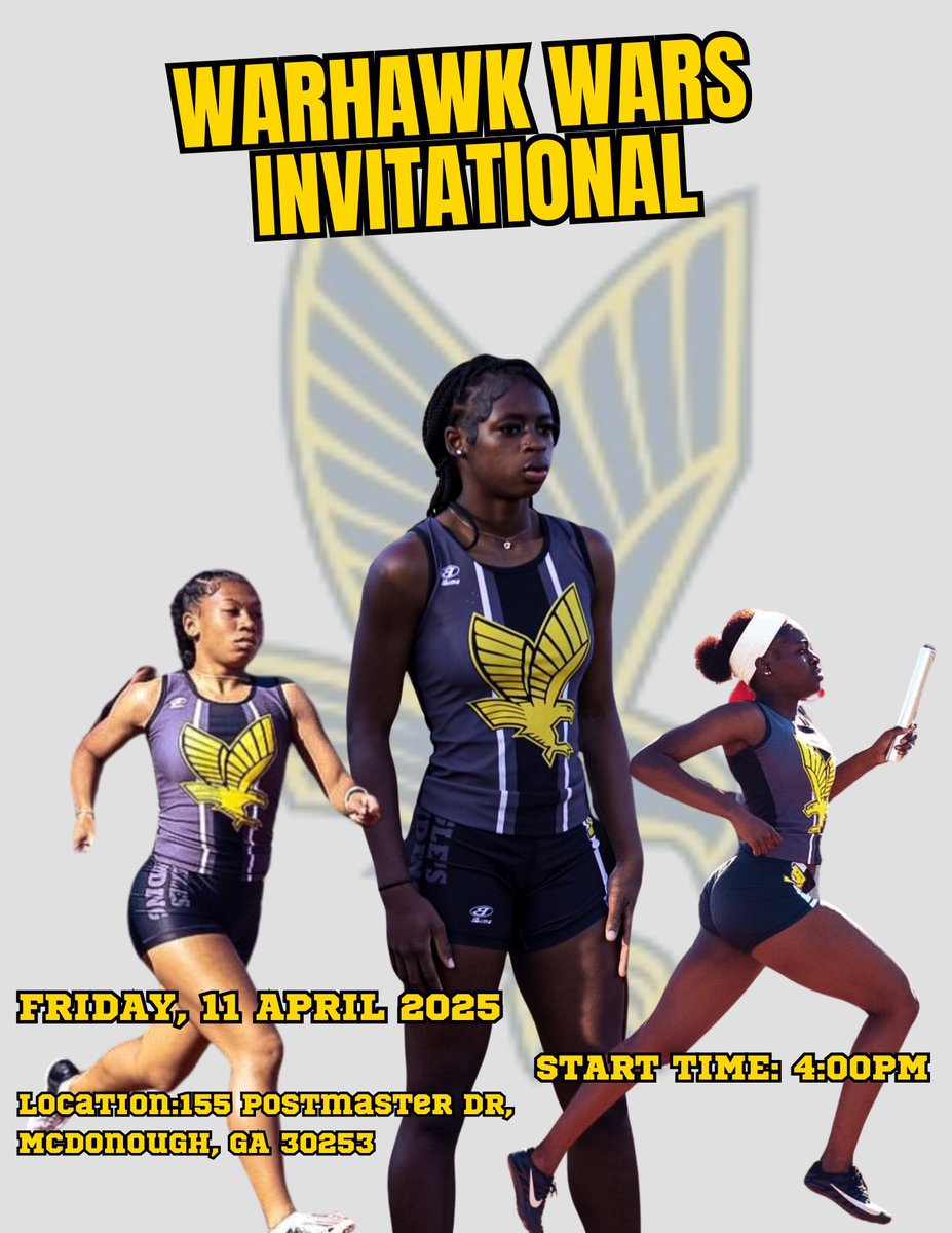 elhstfxc's tweet image. Meet Week‼️‼️ , Back in Action this Friday🚨🦅 💙💛. We will be Heading to McDonough High School to Compete at the Warhawk Wars Invitational. #elhstf🦅💛💙 #grwoth #track #tracknation #building #speed #meetweek #trackday #crosscountry #trackseason