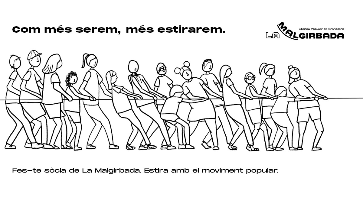 🧶COM MÉS SEREM, MÉS ESTIRAREM

Hem celebrat 3 anys de vida de l'Ateneu i volem seguir creixent. 

Fes-te sòcia de La Malgirbada.
Estira amb el moviment popular.✊