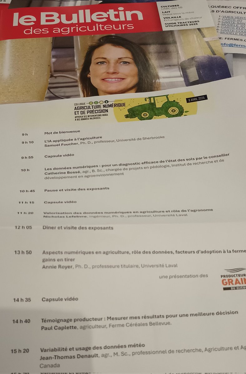PaulCaplette's tweet photo. #colloque #craaq
#agriculture #numérique et de précision https://t.co/ekVa3uSaOm