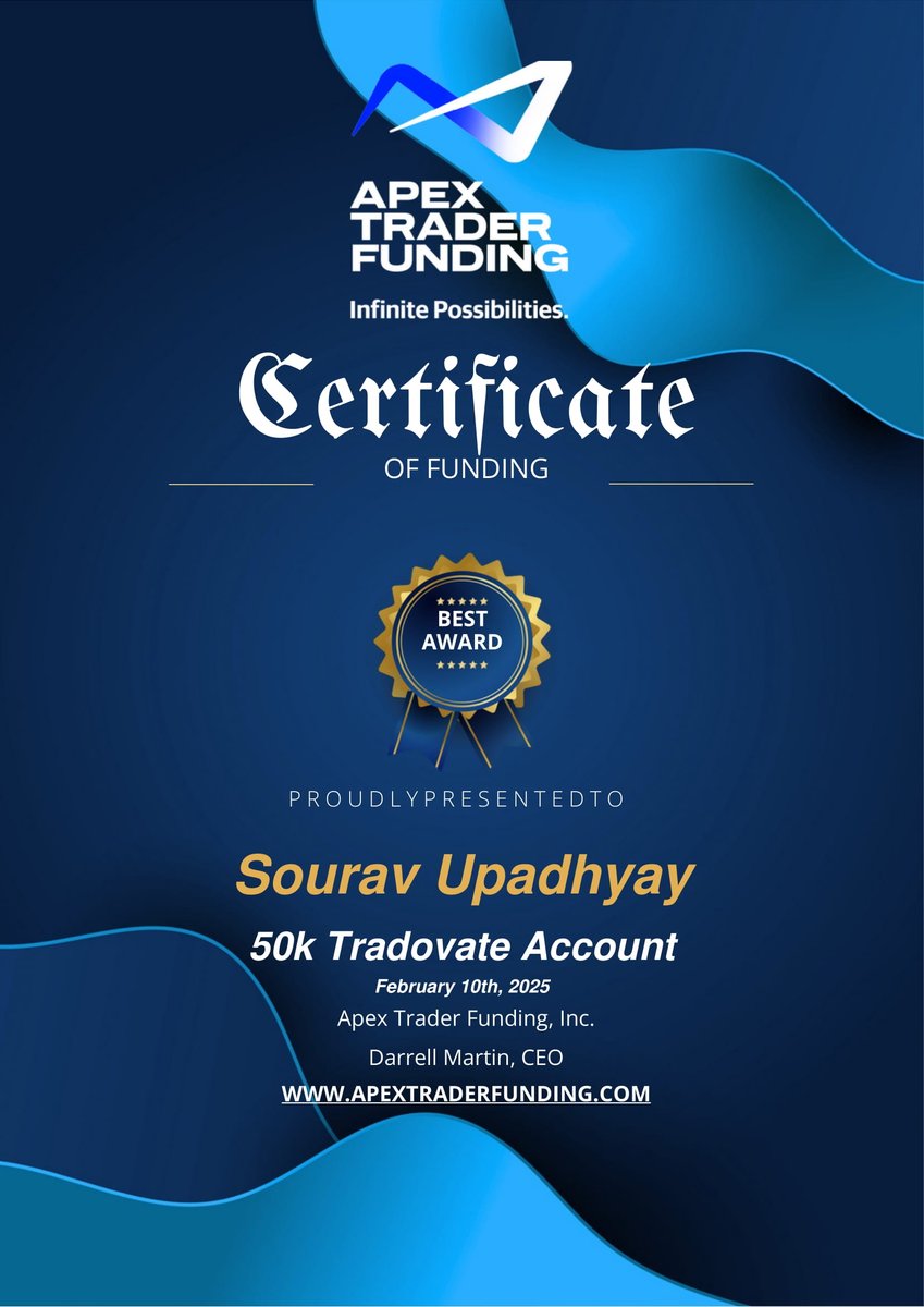 SouravFinX's tweet photo. After almost a month of grinding, I finally passed 20 Apex Trader Funding accounts! 🧠📊
It took discipline, patience, and sticking to the plan every single day.
Now it's time to scale and grow in the funded phase.
Let’s keep pushing.

#ApexTraderFunding #PropFirmTrader https://t.co/DLEfK7iULk