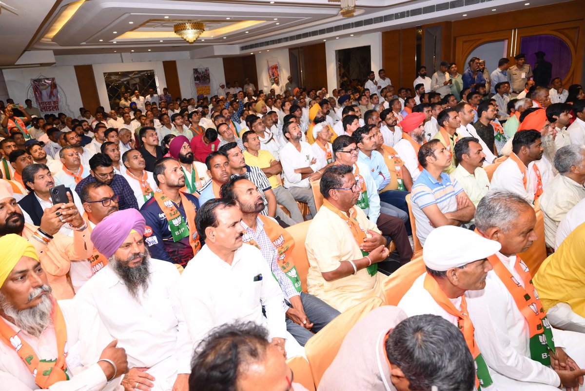 MPNaveenJindal's tweet photo. लाडवा में आयोजित भाजपा सक्रिय सदस्य अभियान सम्मेलन में माननीय मुख्यमंत्री श्री @NayabSainiBJP जी और पार्टी कार्यकर्ताओं के साथ मिलकर पार्टी को और मजबूत बनाने का संकल्प लिया गया।

कुरुक्षेत्र ज़िला अध्यक्ष श्री तेजेन्द्र सिंह जी और पार्टी पदाधिकारियों की गरिमामयी उपस्थिति में कार्यकर्ताओं का उत्साह देखने लायक था।