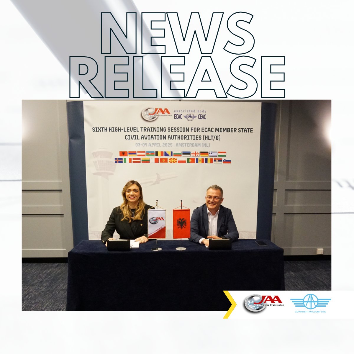jaato_news's tweet photo. We are pleased to share that JAA Training Organisation has signed a new one-year Training Service Agreement (TSA) with the Albanian Civil Aviation Authority.🔗https://t.co/dLfHlhX8Nt #JAATO #AviationTraining #CivilAviation https://t.co/2RgXv7qXcM