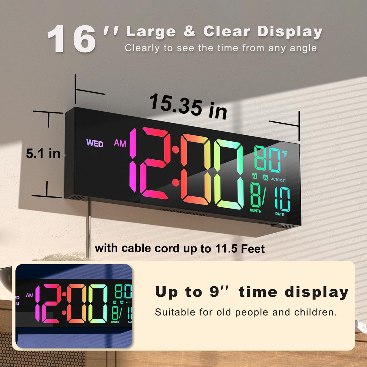 dorrisdecor68's tweet photo. ⏰ Large LED Wall Clock
✔️ 16" ultra-clear display, visible from any angle
✔️ Auto-dimming based on ambient light
👉 Perfect for seniors and kids!
🔗 Check it out: https://t.co/d99xVgGsMw
#AmazonFinds #WallClock #HomeDecor #LEDClock #Affiliate https://t.co/2vYqfYcmpU