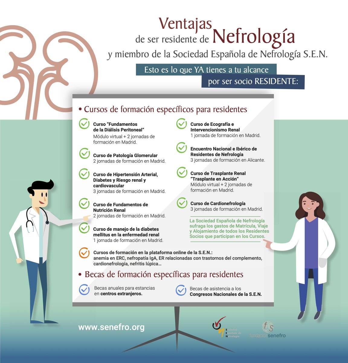 🩺¿Estás pensando en elegir #Nefrología?  ¿Quieres conocer qué te ofrecemos desde @senefrologia? 
ℹ️La S.E.N. apuesta por un programa de formación 360º para Residentes #FormaciónSenefro
Te lo explicamos👇  senefro.org/modules.php?na… #FormaciónSenefro
#MIR2025 #2MIR25 #EligeNefro