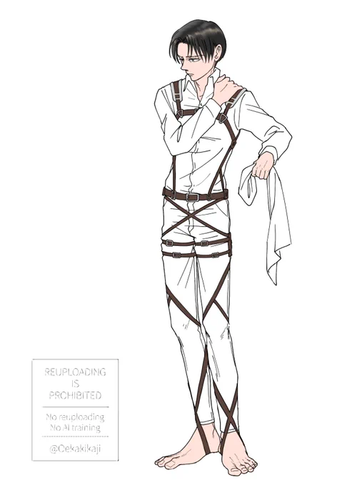フライングです#levi1drawing 4/12 1h30min【白/ White】 