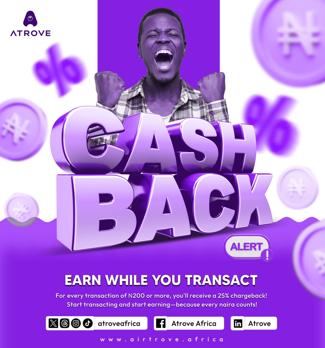 atroveafrica's tweet photo. Ka-ching! Your transactions just got more rewarding!
Spend ₦200 or more on ATrove and get 25% cashback instantly.
Yes—every tap puts money back in your pocket.
No stress, just rewards!

Start transacting, start earning.
Download at https://t.co/AX2XiWX69L

Texas | Tarriff | Alex https://t.co/rzCK2fR6Fb