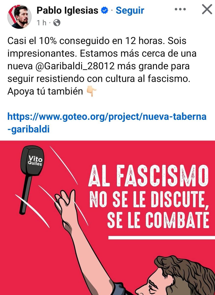 oriolsabata's tweet photo. La "lucha contra el fascismo" de Pablo Iglesias es trincar pasta de microdonaciones para seguir montando sus negocios privados.

Tremendo impostor. https://t.co/td46dEmWxi