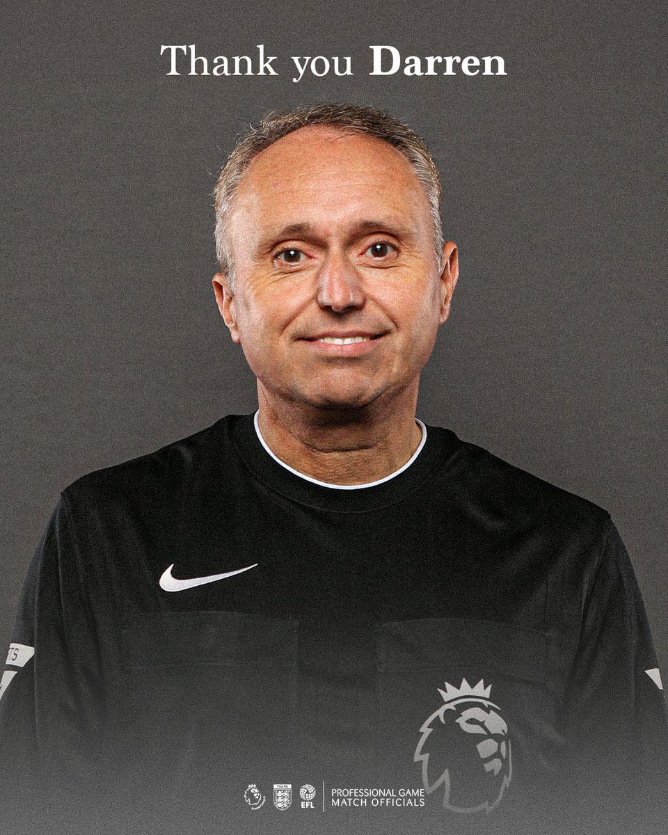 Darren Cann officiates his final professional match this weekend when Manchester City take on Crystal Palace. Absolute legend of an assistant referee, a byword for sustained excellence, a role model for younger officials, and totally devoid of ego. Cann has just loved serving the