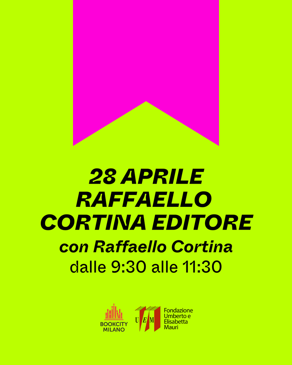 BookCity Milano (@bookcitymilano) on Twitter photo Save the date 🗓️
L’ultimo corso gratuito di storia dell’editoria in collaborazione con la <a href="/ScuolaLibraiUEM/">Scuola Librai UEM</a> si terrà il 28 aprile dalle 9:30 alle 11:30 📚
👉🏻 Non perderti questo appuntamento!
🔗 Iscriviti sul sito scuolalibraiuem.it/iscrizione-cor…
#BCM25 #editoria #ScuolaLibrai #corsi Save the date 🗓️
L’ultimo corso gratuito di storia dell’editoria in collaborazione con la <a href="/ScuolaLibraiUEM/">Scuola Librai UEM</a> si terrà il 28 aprile dalle 9:30 alle 11:30 📚
👉🏻 Non perderti questo appuntamento!
🔗 Iscriviti sul sito scuolalibraiuem.it/iscrizione-cor…
#BCM25 #editoria #ScuolaLibrai #corsi