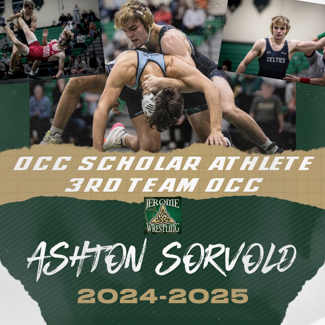 Congratulations to Ashton Sorvold for being recognized as our OCC Scholar Athlete and 3rd team OCC!