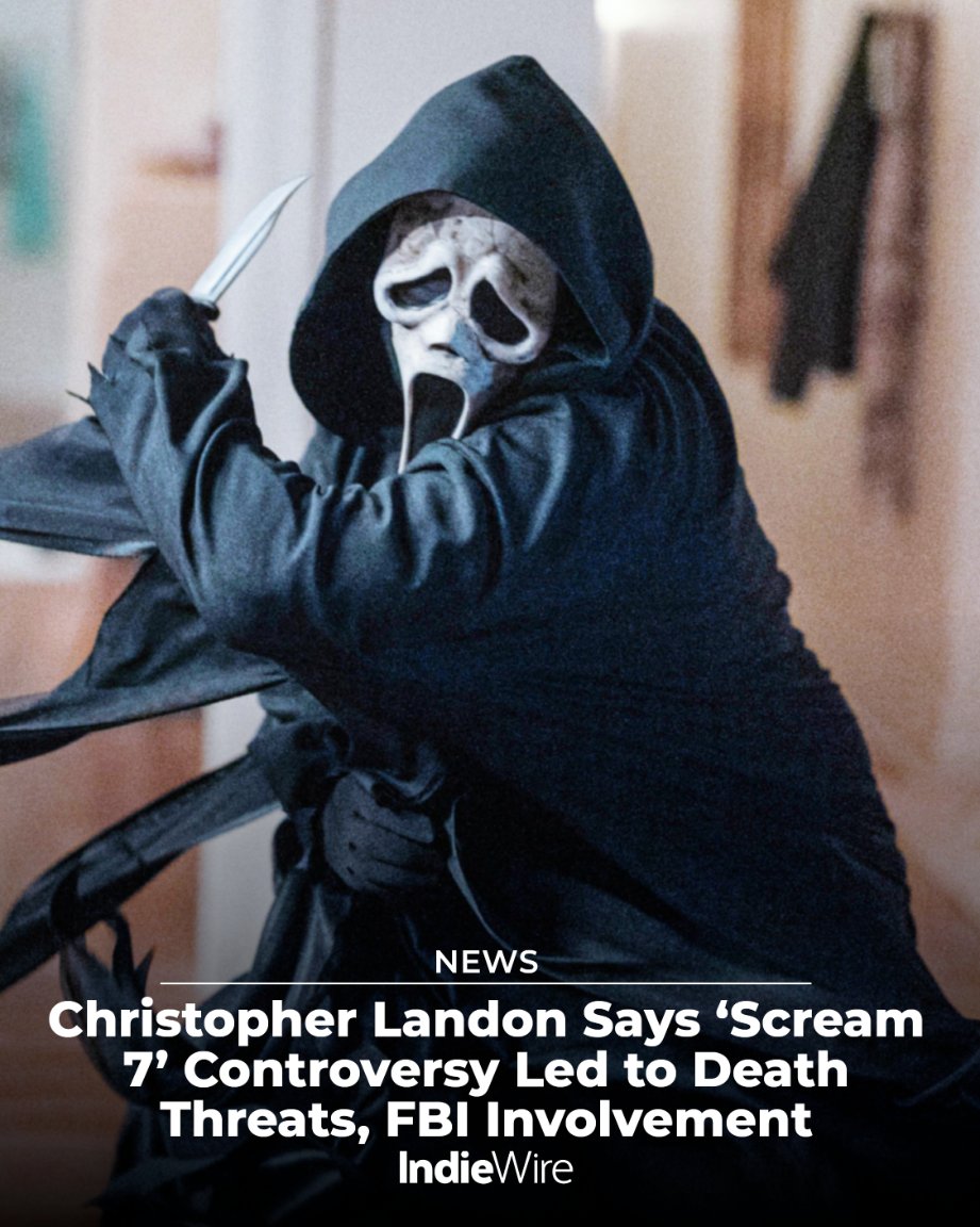 IndieWire's tweet image. “People were threatening to kill me and my family." Christopher Landon is revealing where he landed amid the “Scream VII” controversies in 2023: indiewire.com/news/general-n…
