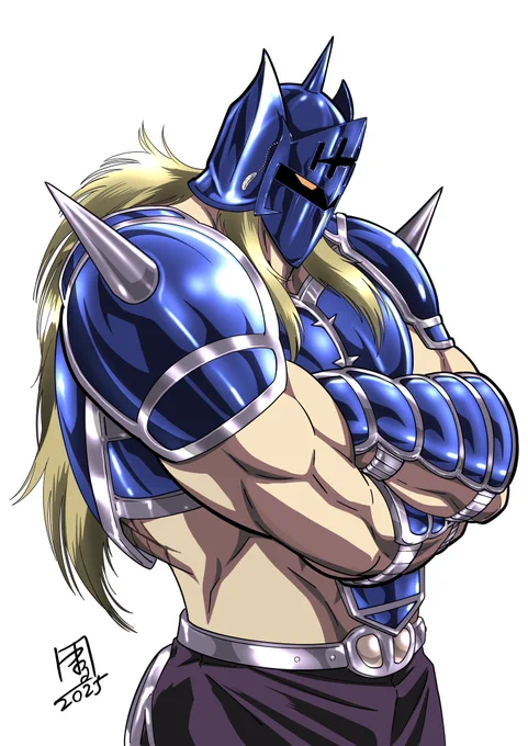 リク絵スト ラクガキのつもりが版権塗りになってしまいました#キン肉マン二世 #ケビンマスク 