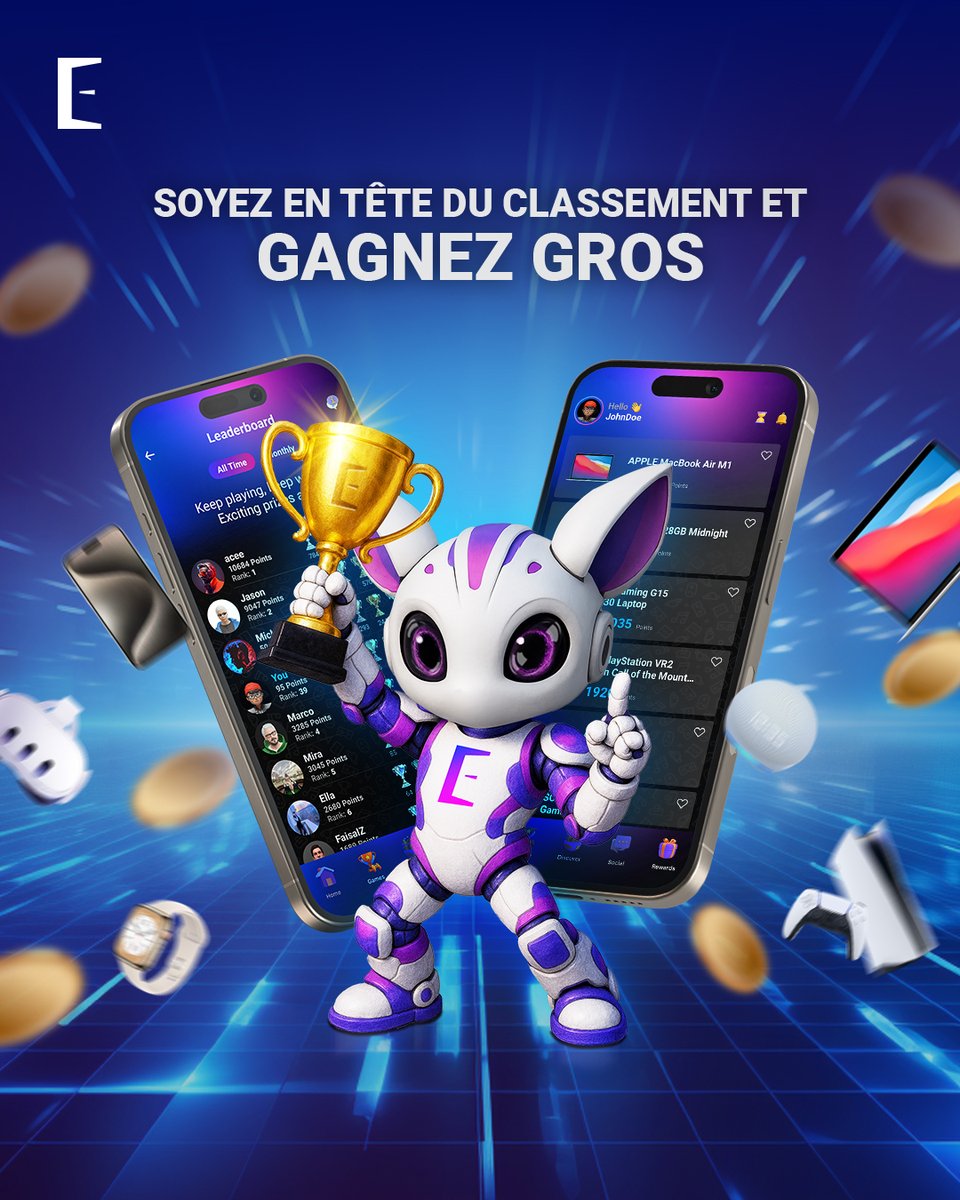 Exscape_FR's tweet photo. En tête du tableau, prenez la gloire - et les récompenses ! 🏆🎉
Nous jouons intelligemment et gagnons gros. Qui grimpe avec nous ? 📱🔥

#Exscape #WinAndShine #TopTheBoard #GameOn #PlayForRewards https://t.co/RvghYlcJg7