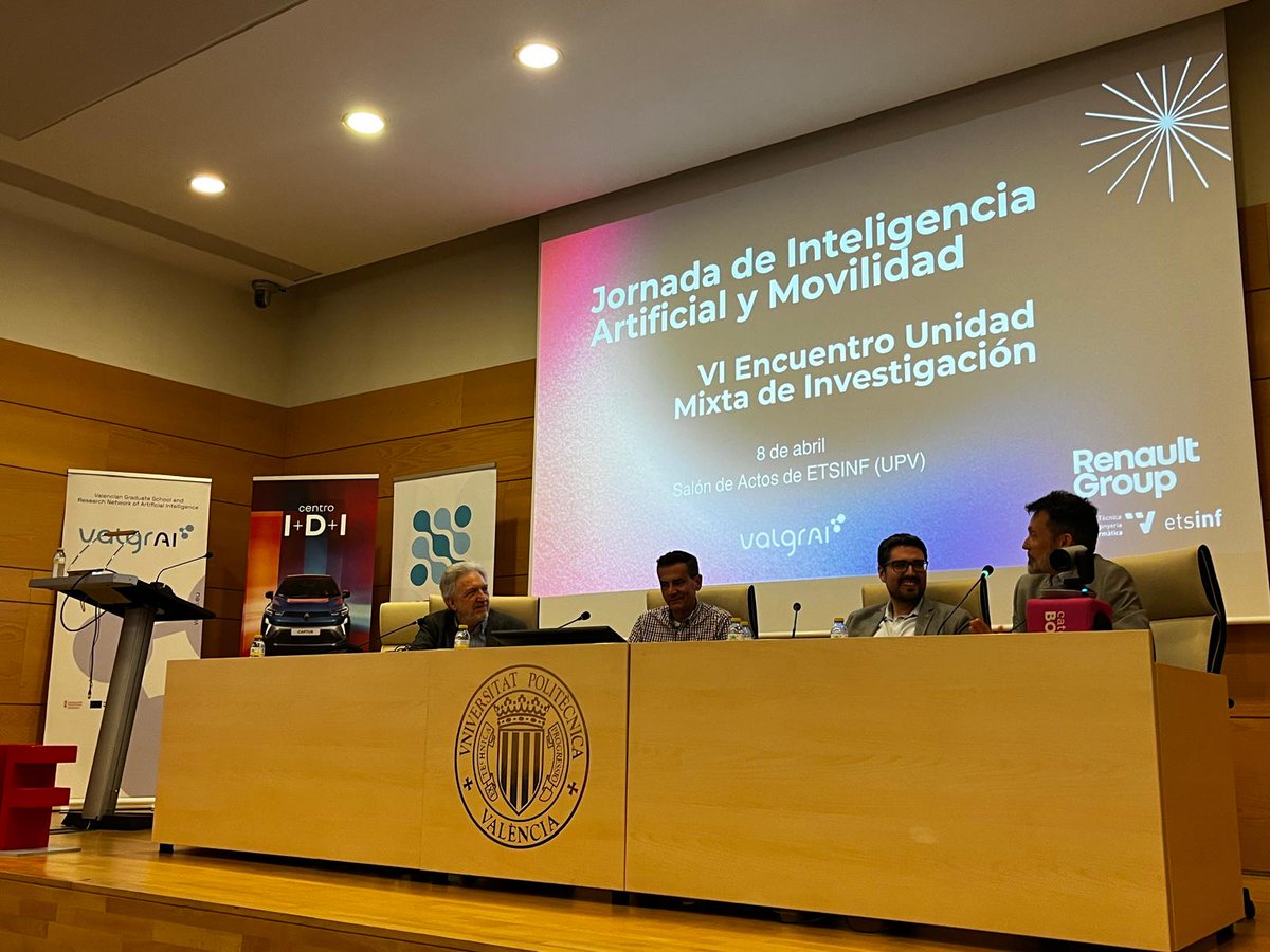 fvalgrai's tweet photo. 🚗🤖 El VI Encuentro de la Unidad Mixta de Investigación (UMI) y la Jornada de IA y Movilidad, organizadas por #ValgrAI en la ETSINF UPV reunieron a investigadores referentes de las universidades públicas valencianas para compartir avances que ya están transformando el día a día https://t.co/0wPOaaGk9Z
