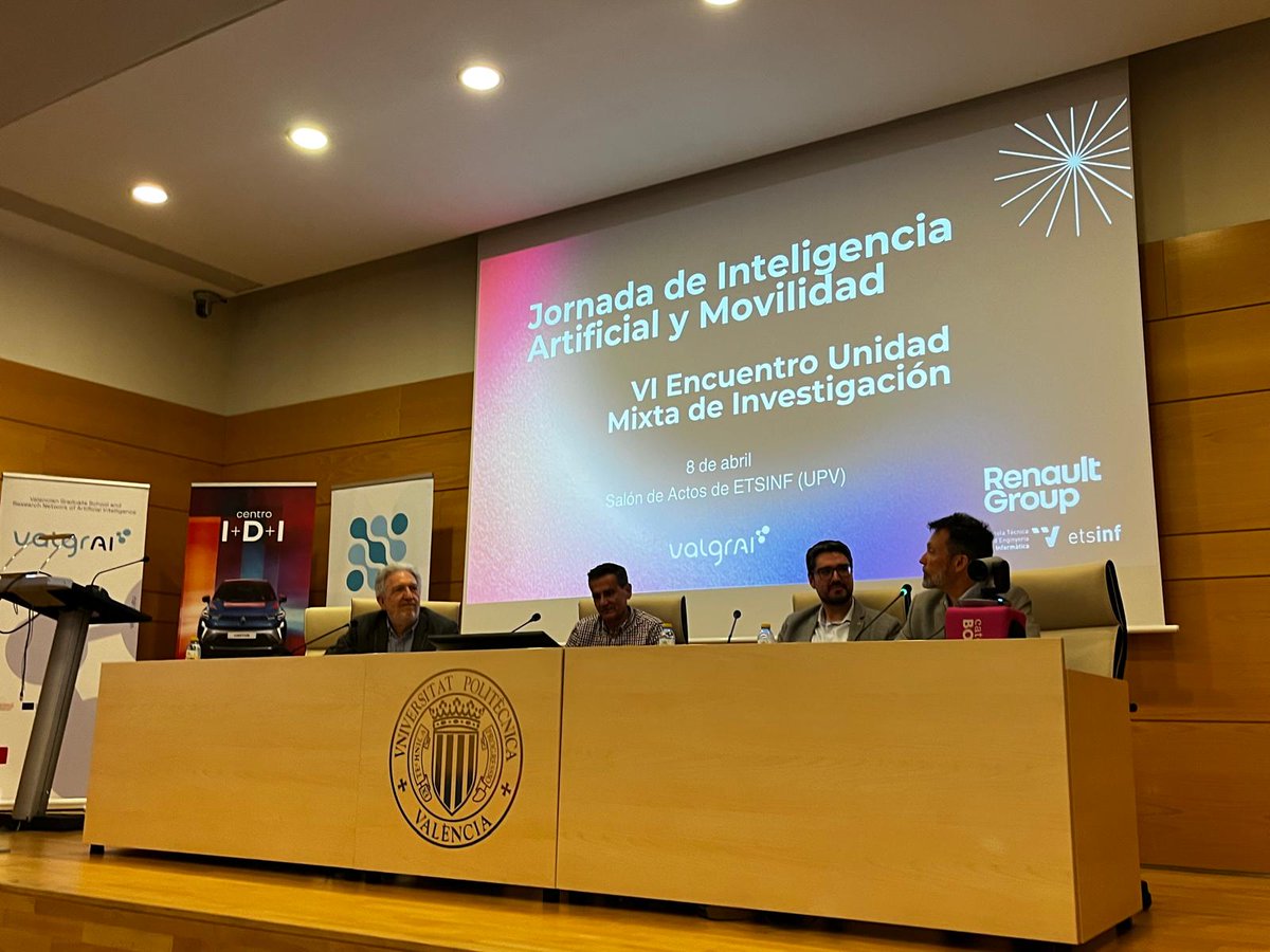 fvalgrai's tweet photo. 🚗🤖 El VI Encuentro de la Unidad Mixta de Investigación (UMI) y la Jornada de IA y Movilidad, organizadas por #ValgrAI en la ETSINF UPV reunieron a investigadores referentes de las universidades públicas valencianas para compartir avances que ya están transformando el día a día https://t.co/0wPOaaGk9Z
